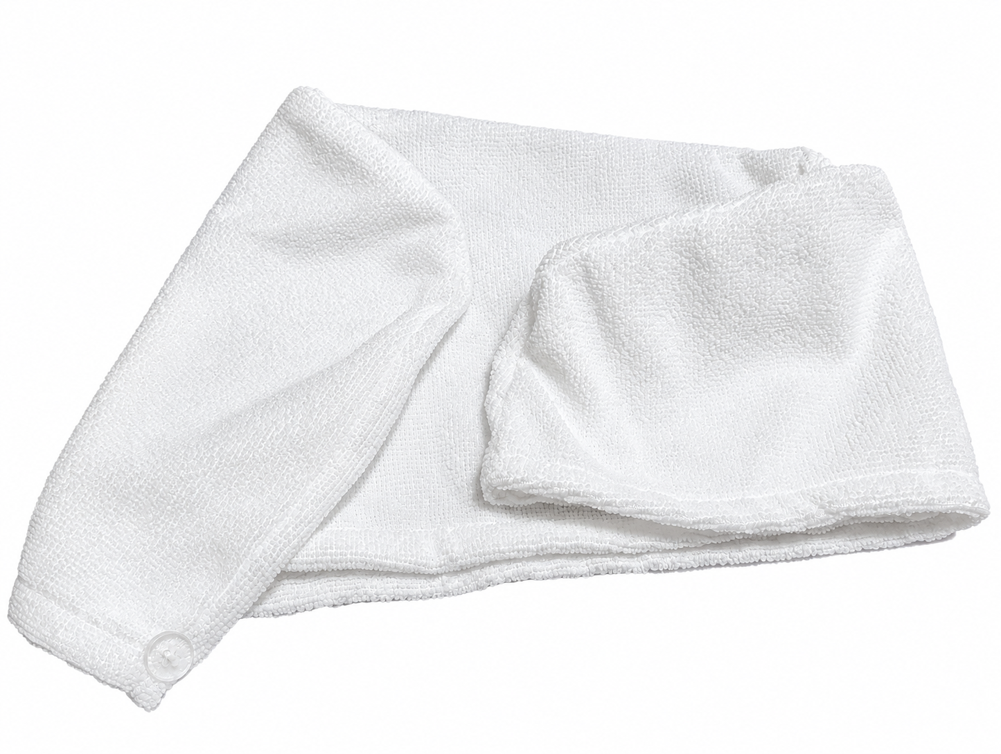 Toalla para cabello blanca